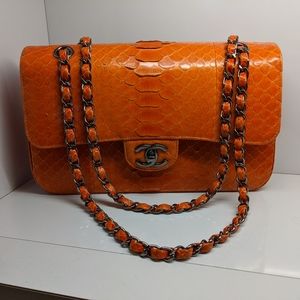 Chanel Exotic Python Classic Double Flap Bag